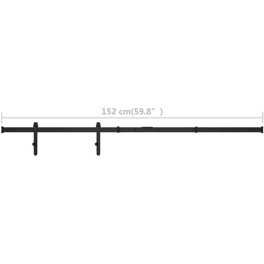 Kit Mini Porta Scorrevole Stalla in Acciaio al Carbonio 152 cm - Foto 5