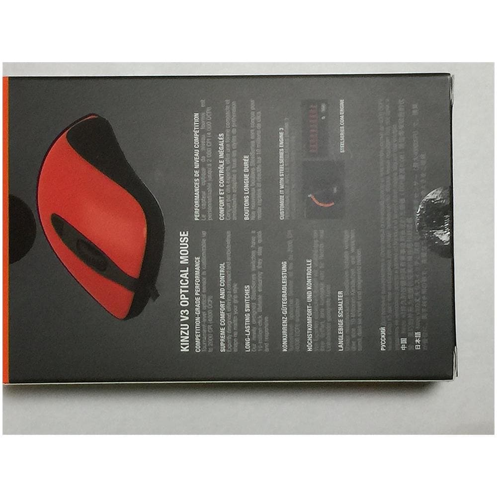 Mouse Kinzu V3 Ottico 2 Tasti 2000 DPI Colore Nero / Rosso - Foto 2