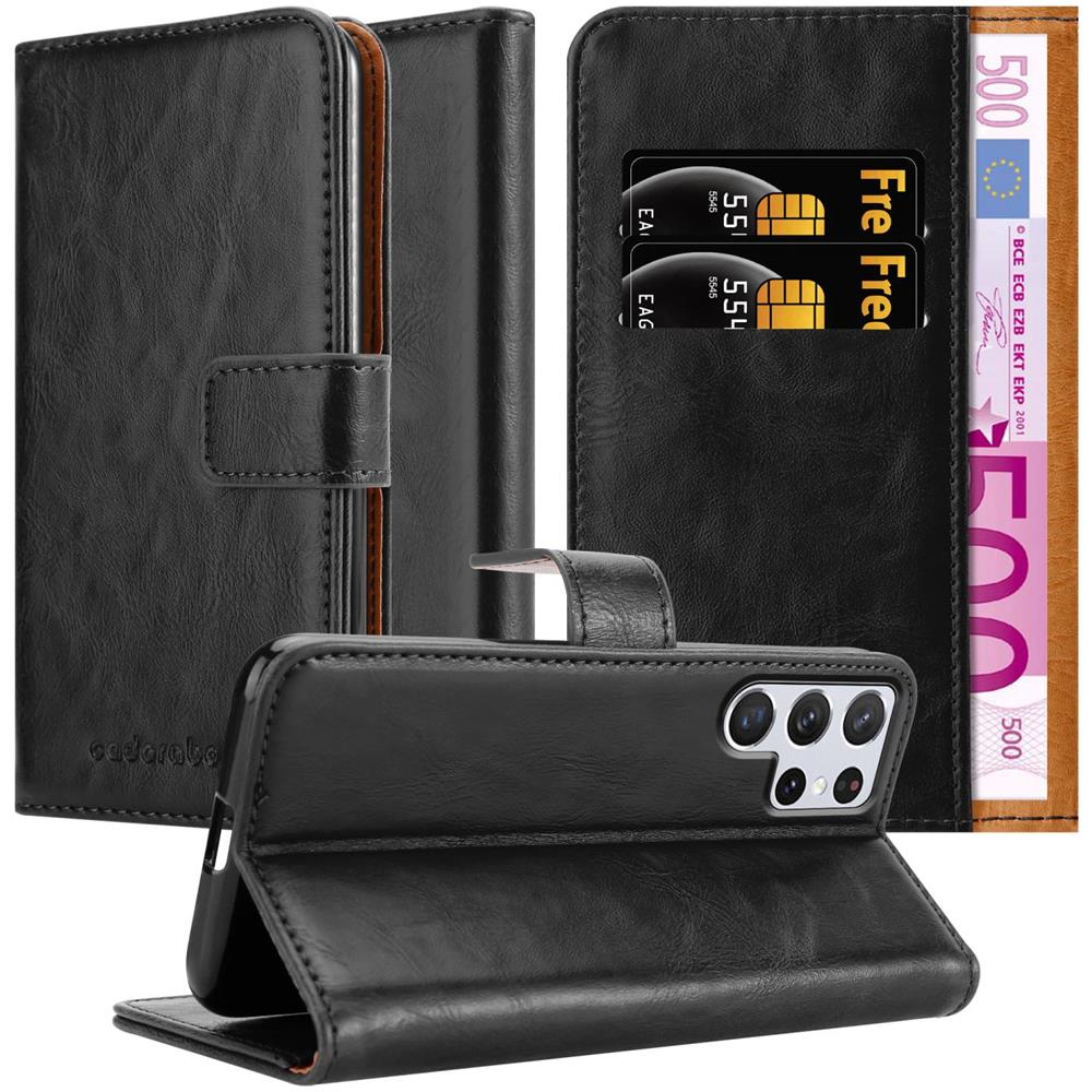 Cadorabo Custodia Compatibile Con Samsung Galaxy S22 Ultra In Nero Grafite - Coperchio Protettiva Con Chiusura Magnetica, Funzione Stand E Tasca Per Le Carte - Foto 1