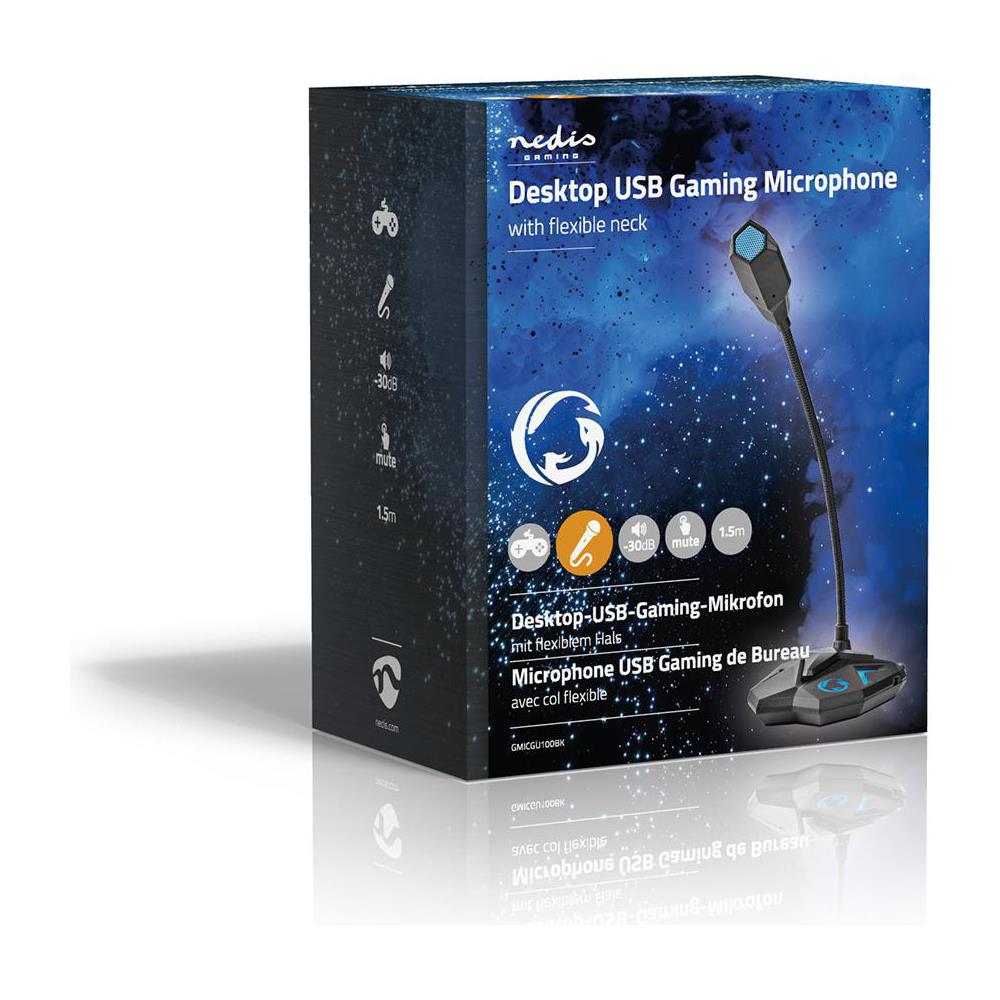 Microfono Gaming GMICGU100BK Plug & Play USB Interruttore Uscita Cuffie - Foto 5