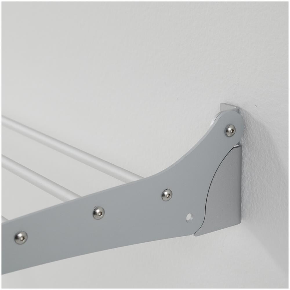 3x Stendino Da Parete, Stendibiancheria A Muro Autoportante, Stendino A Scomparsa In Alluminio E Acciaio 80x50x10 Cm, Foxydry Fold 80 - Foto 3