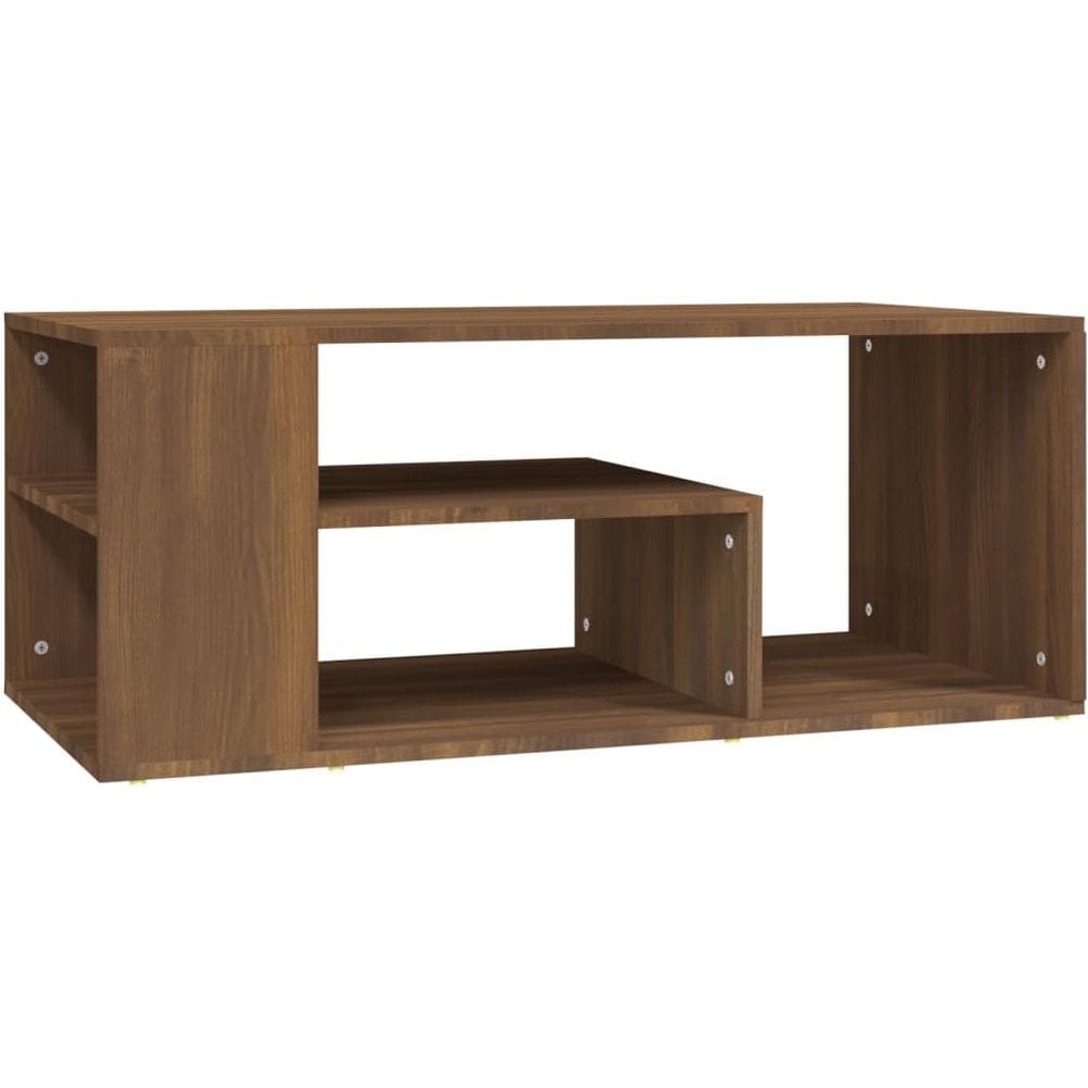 Tavolino Salotto Rovere Marrone 100x50x40 Cm Legno Multistrato - Foto 1