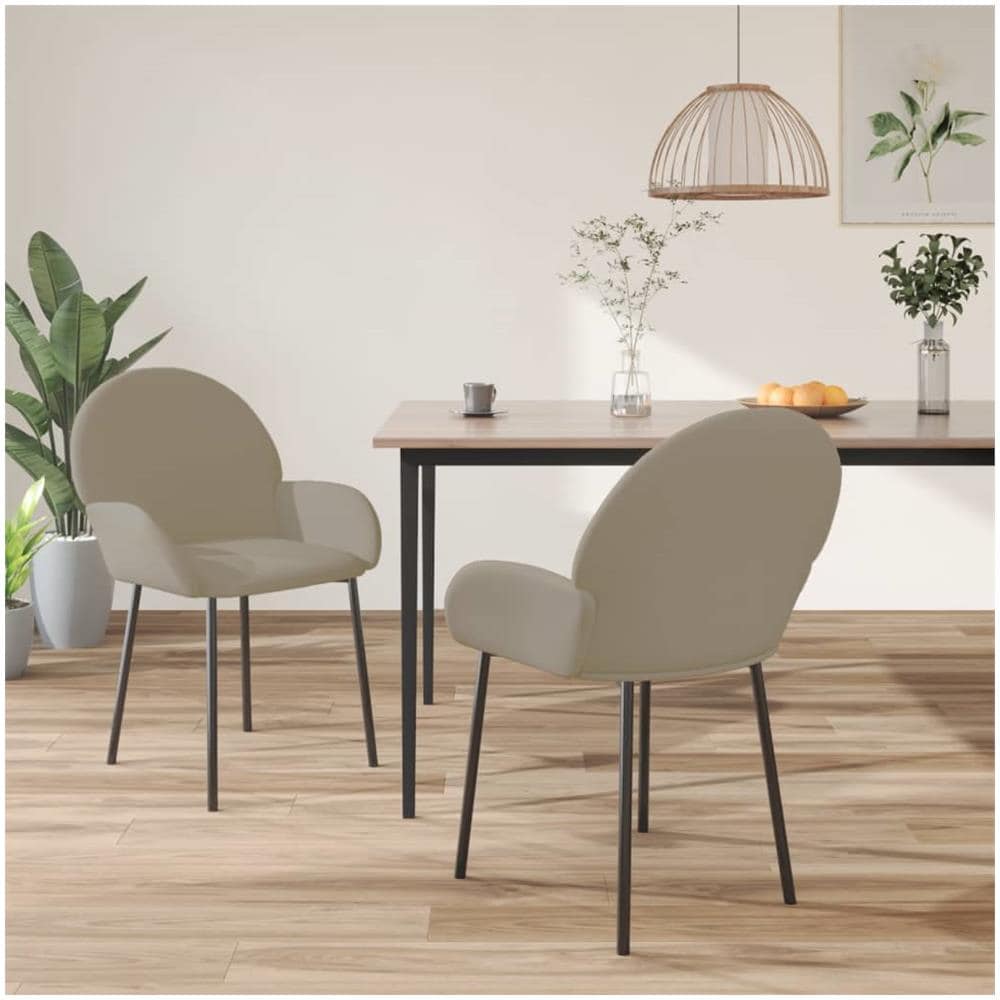 Sedie Da Pranzo 2 Pz Grigio Chiaro In Velluto - Foto 1
