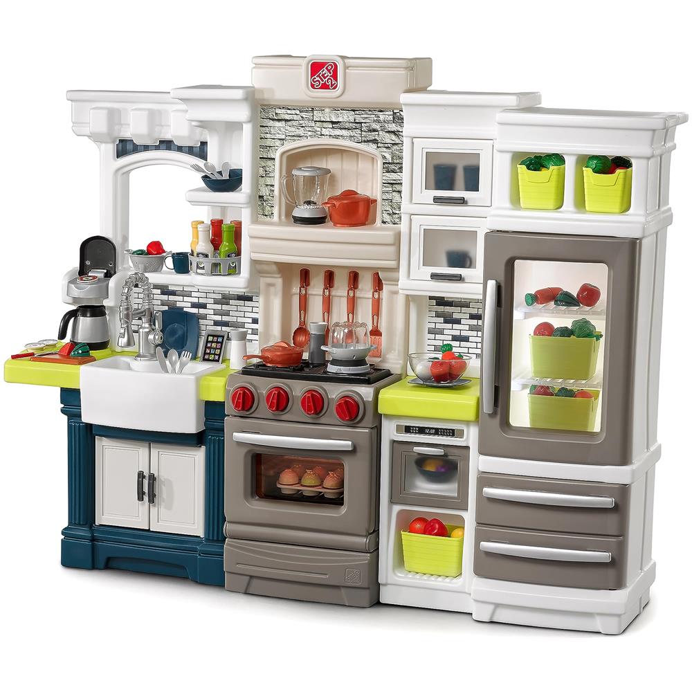 Elegante Set Da Cucina Per Bambini - Include Oltre 70 Accessori Da Cucina Giocattolo, Funzionalità Interattive Per Giochi Di Finzione Realistici - Set Da Gioco Per Bambini Di Alto Livello Per Interni Ed Esterni - Dimensioni 50 X 6575 X 14 - Foto 1