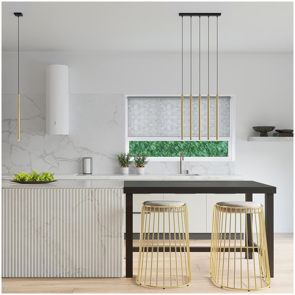 Sollux Lighting Lampada A Sospensione Pastelo 1 Oro Lucido Sl.1195 - Moderno Lampade A Sospensione Splendore Dorato 100x8x8 Cm - Foto 1