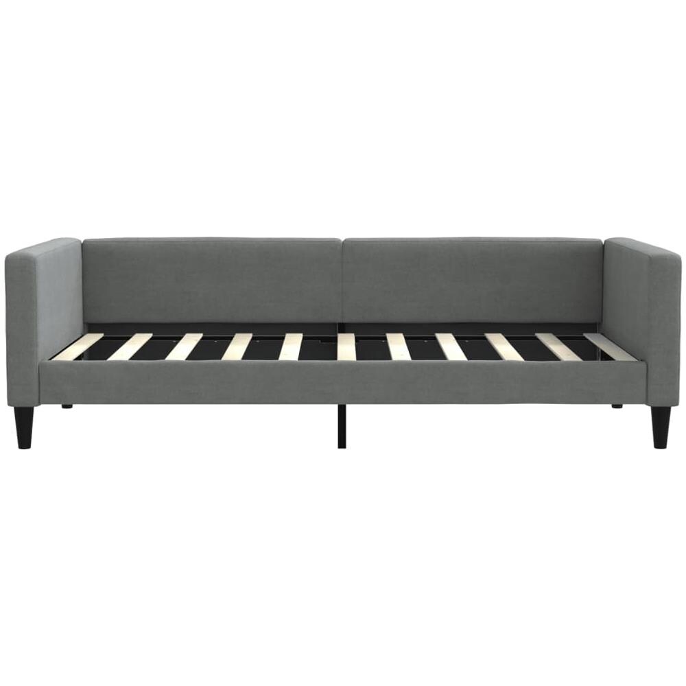 Letto Da Giorno Grigio Scuro 90x190 Cm In Tessuto - Foto 2