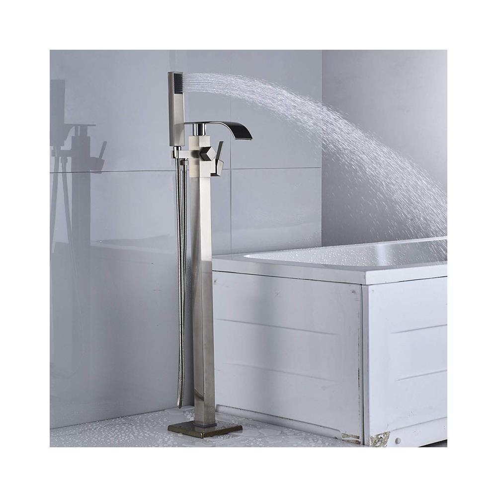 Rubinetto per vasca da bagno indipendente, Blackswan, tipo M5.1, modello nichel, misura 96 cm - Foto 4
