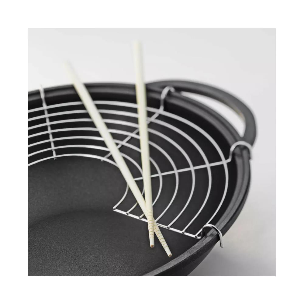 Wok antiaderente c / coperchio e griglia vario click 32cm - Foto 3