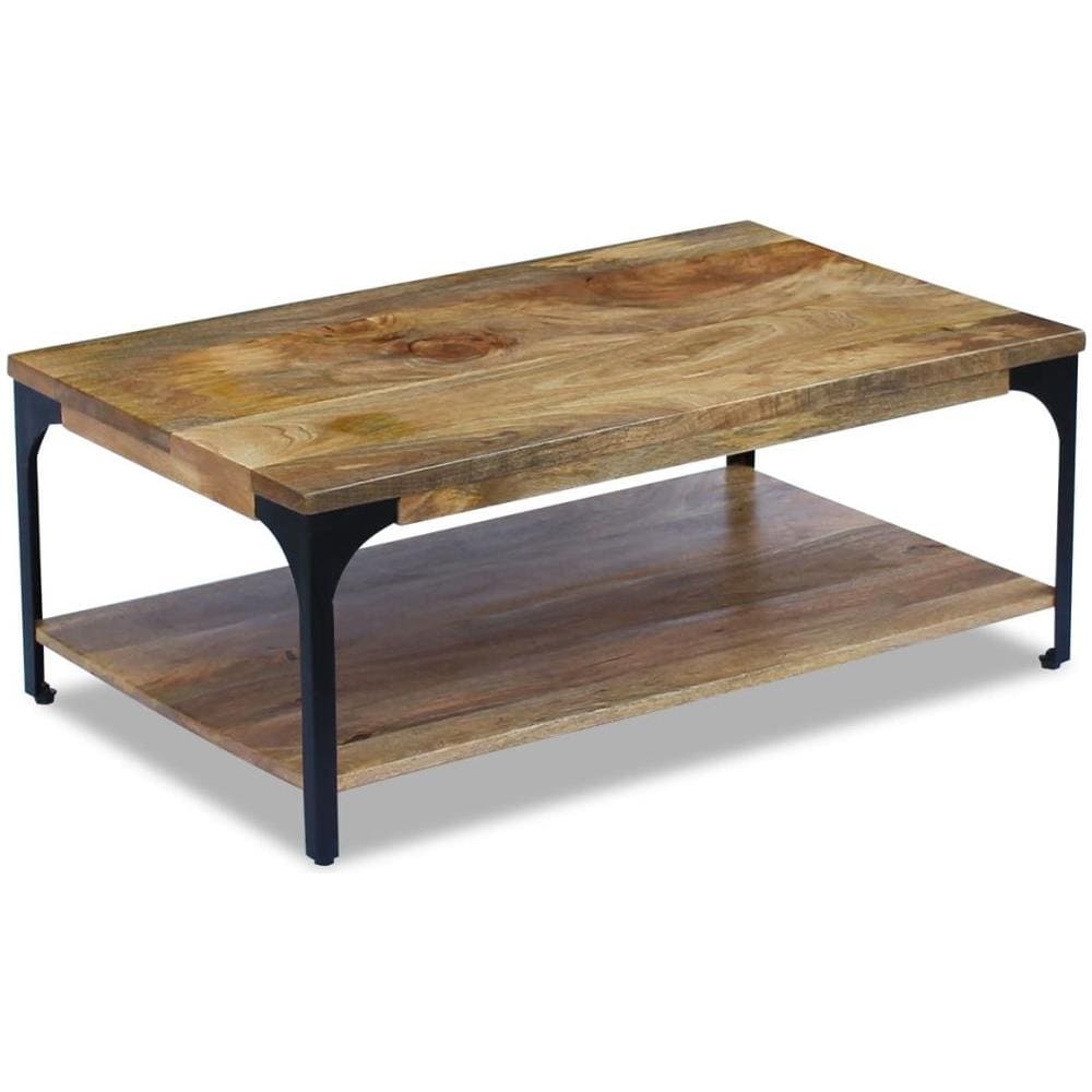 Tavolino Da Caffè In Legno Di Mango 100x60x38 Cm - Foto 2