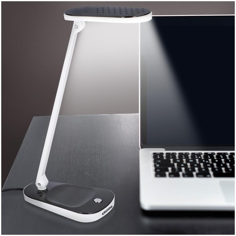 Grunding Lampada Da Tavolo Scrivania Moderna 27led Luce Bianca 5w Girevole Orientabile