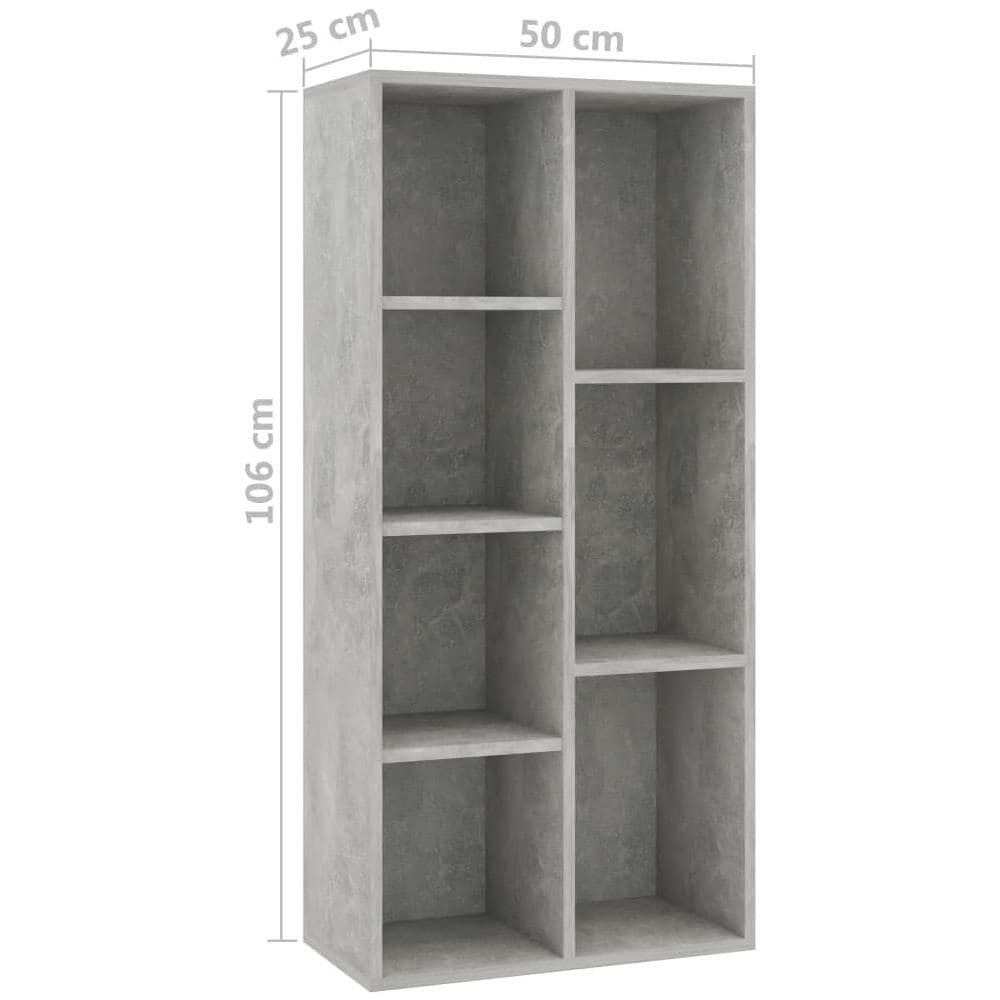 Libreria Grigio Cemento 50x25x106 cm in Legno Multistrato - Foto 6