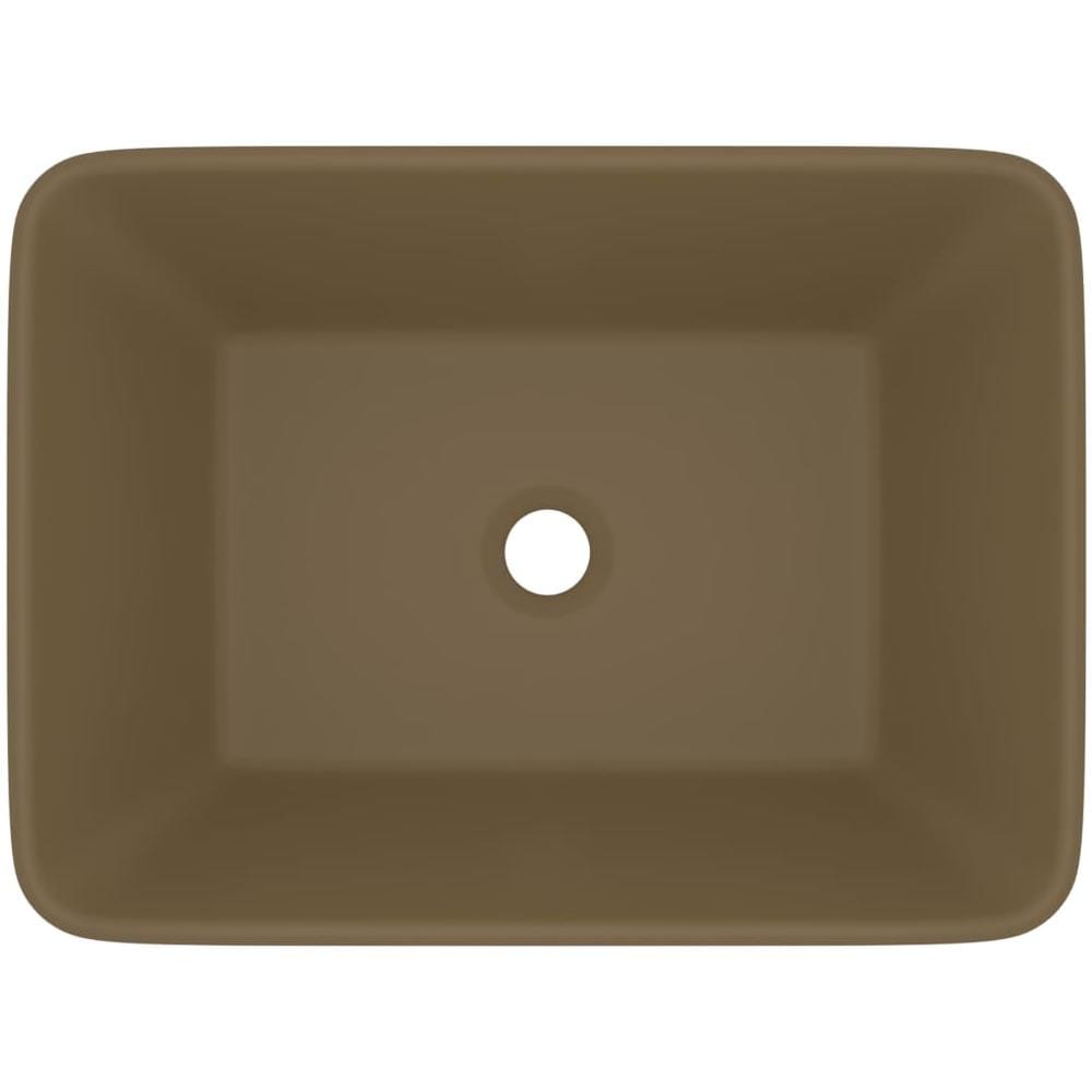 Lavandino Luxury Crema Opaco 41x30x12 cm in Ceramica - Foto 2