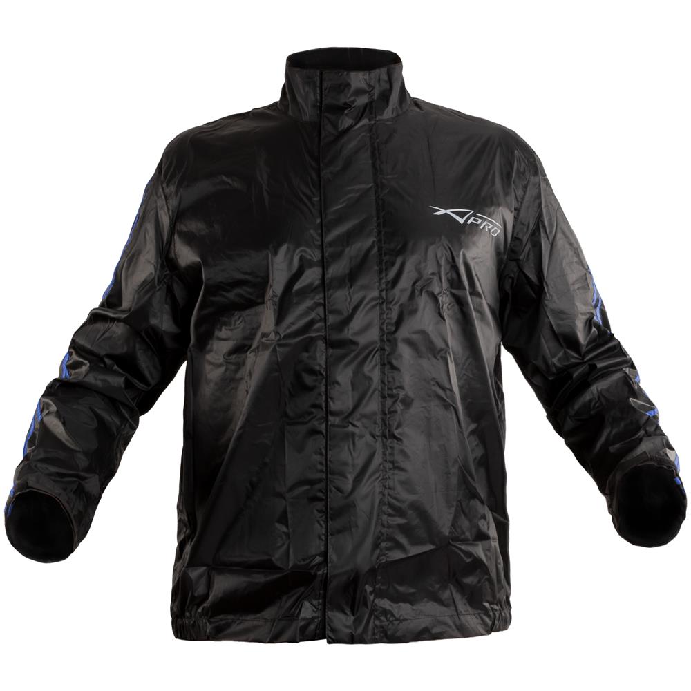 Tuta Moto Giacca Impermeabile Antiacqua Antipioggia Cappuccio Blu S - Foto 3