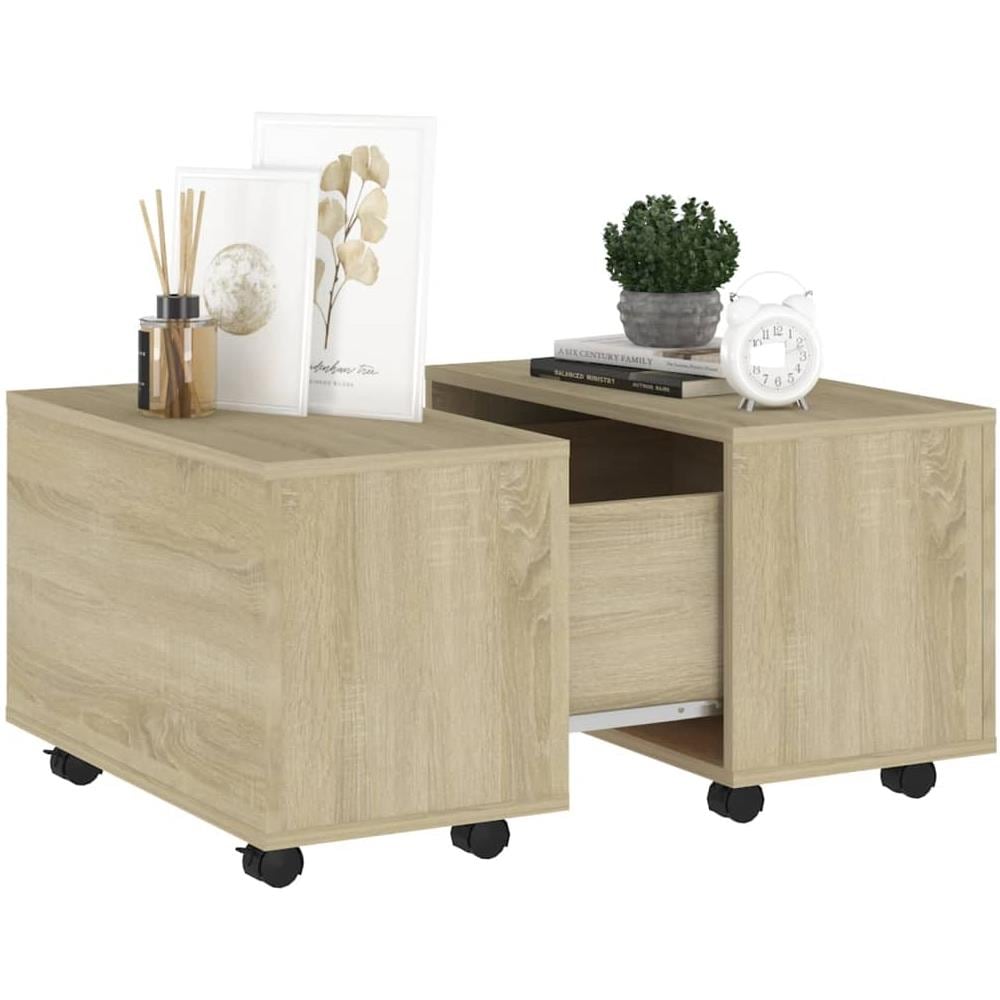 Tavolino da Salotto Rovere Sonoma 60x60x38 cm Legno Multistrato - Foto 3