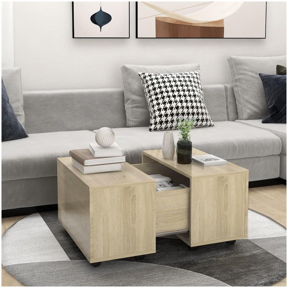 Tavolino da Salotto Rovere Sonoma 60x60x38 cm Legno Multistrato - Foto 1