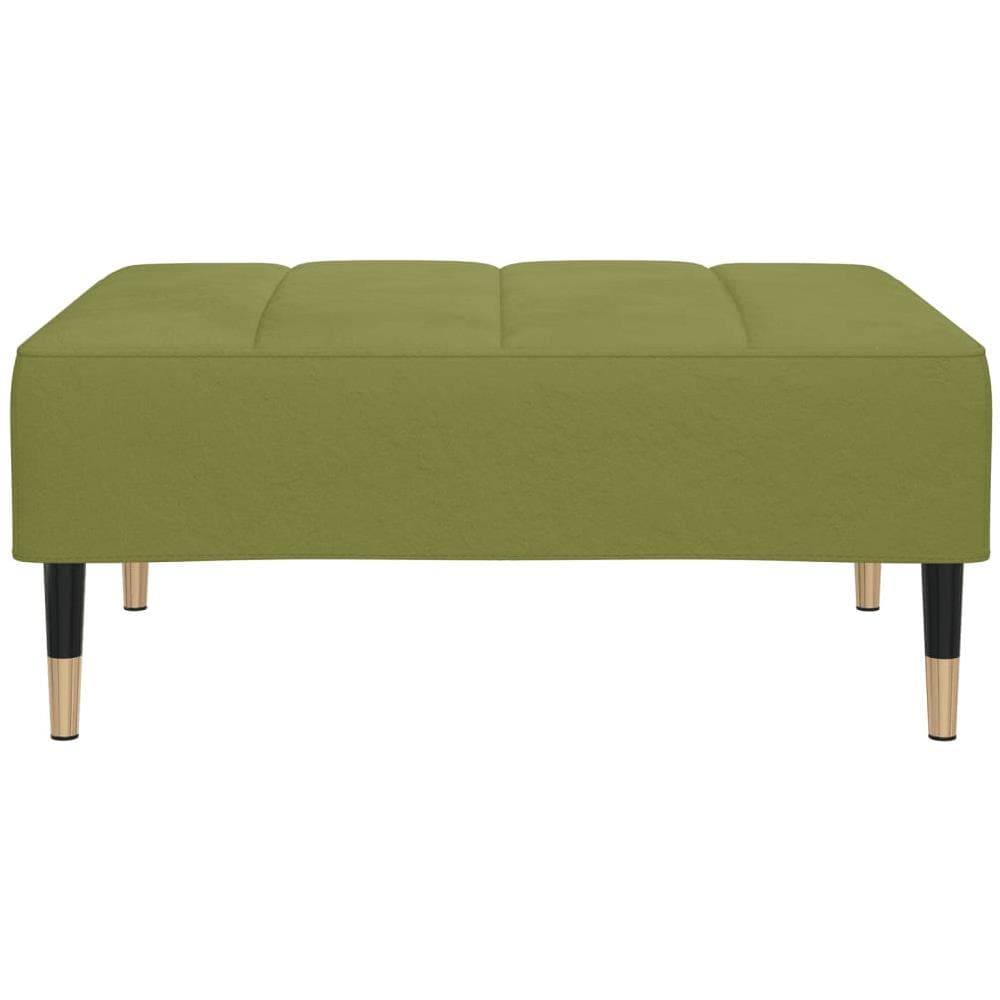 Poggiapiedi Verde Chiaro 78x56x32 Cm In Velluto - Foto 2