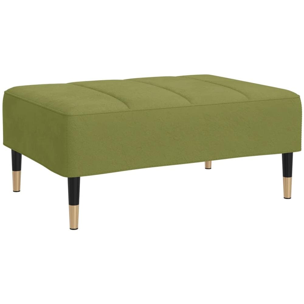 Poggiapiedi Verde Chiaro 78x56x32 Cm In Velluto - Foto 1