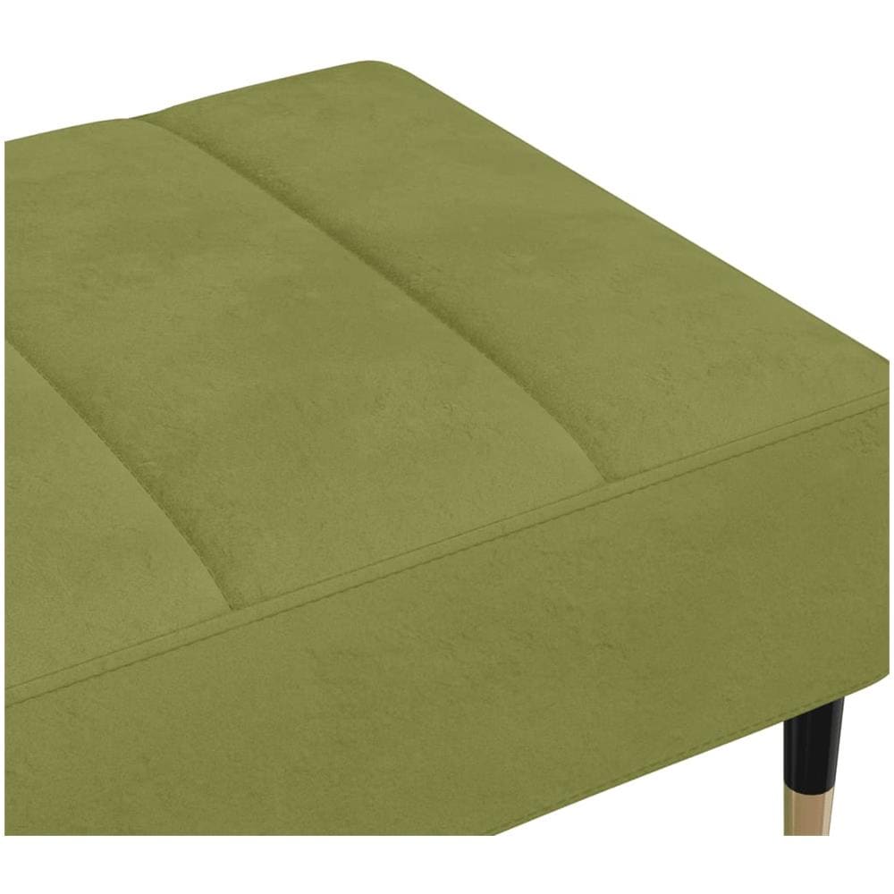 Poggiapiedi Verde Chiaro 78x56x32 Cm In Velluto - Foto 6