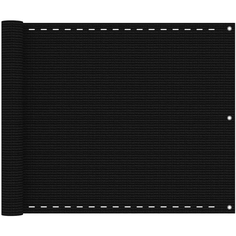 Paravento Da Balcone Nero 75x300 Cm In Hdpe - Foto 1