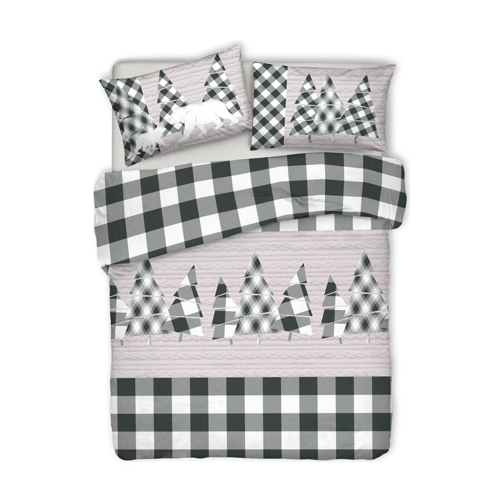 Copripiumino Sacco Piumone Pensieri Delicati Cotone Dis.Canada Singolo Grigio - Foto 1