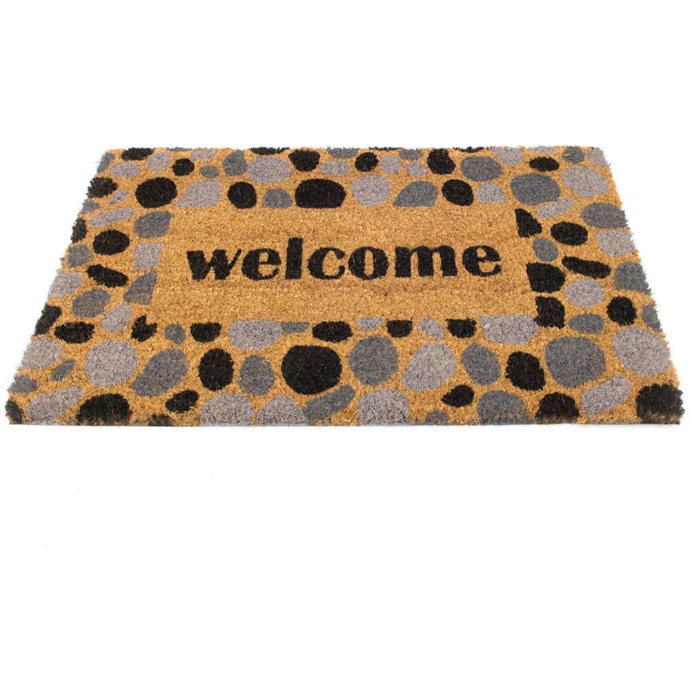 Zerbino Cocco Ingresso Casa Esterno Antiscivolo Fortuna Flat Welcome Sassi   - Foto 1