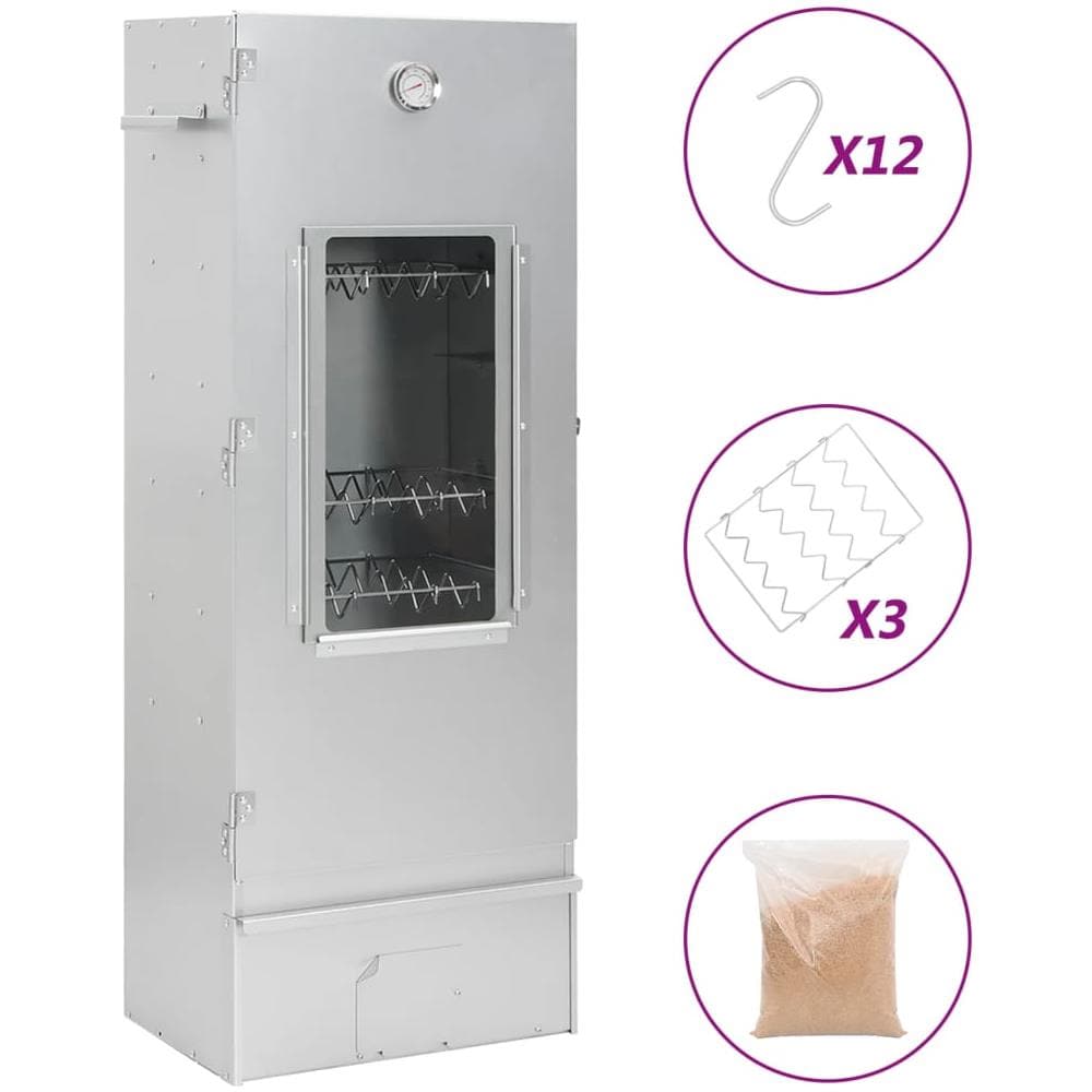 Forno Affumicatore Trucioli Legno 44,5x29x110cm In Acciaio Inox - Foto 1