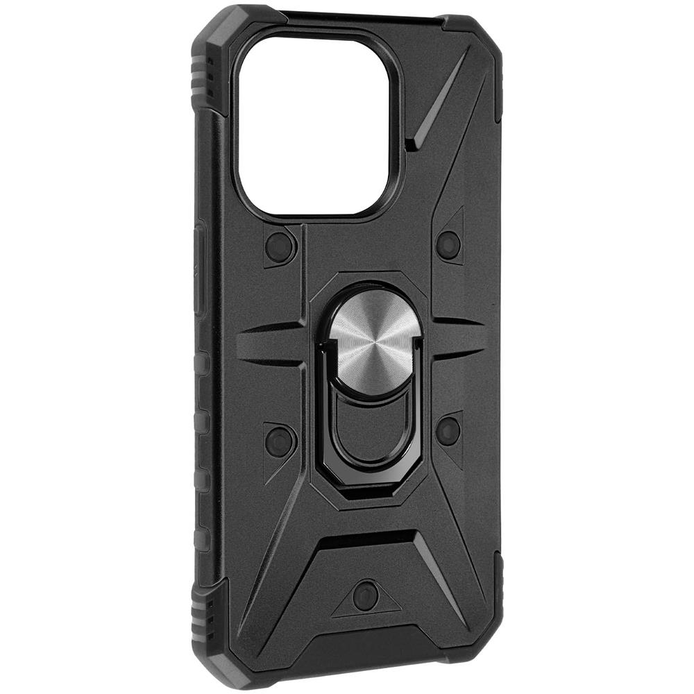 Cover Anello Per Iphone 15 Plus Bumper Anti-urto Serie Armoring Bump Nera - Foto 1