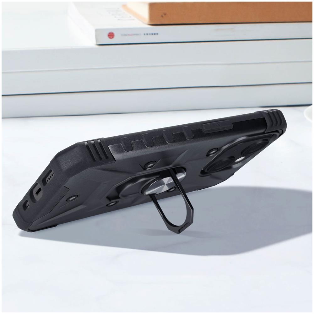 Cover Anello Per Iphone 15 Plus Bumper Anti-urto Serie Armoring Bump Nera - Foto 2