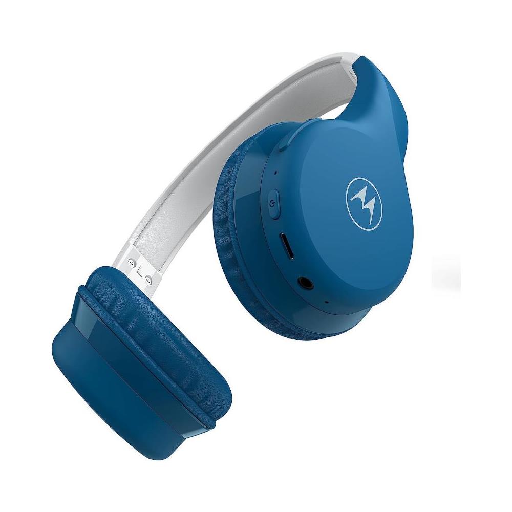 Moto JR300 BL Blue Cuffie Bluetooth On-Ear Wireless per Bambini con Splitter - Foto 2