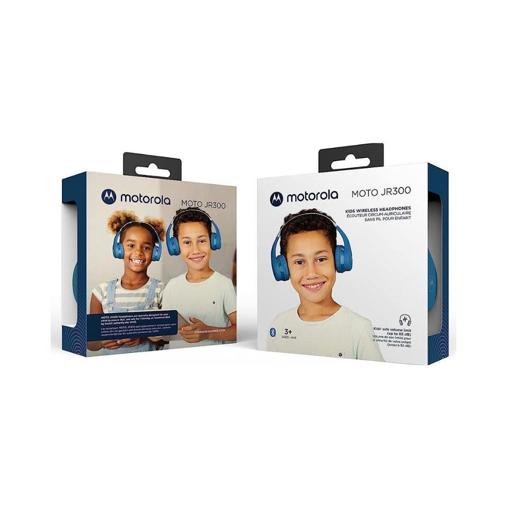 Moto JR300 BL Blue Cuffie Bluetooth On-Ear Wireless per Bambini con Splitter - Foto 5