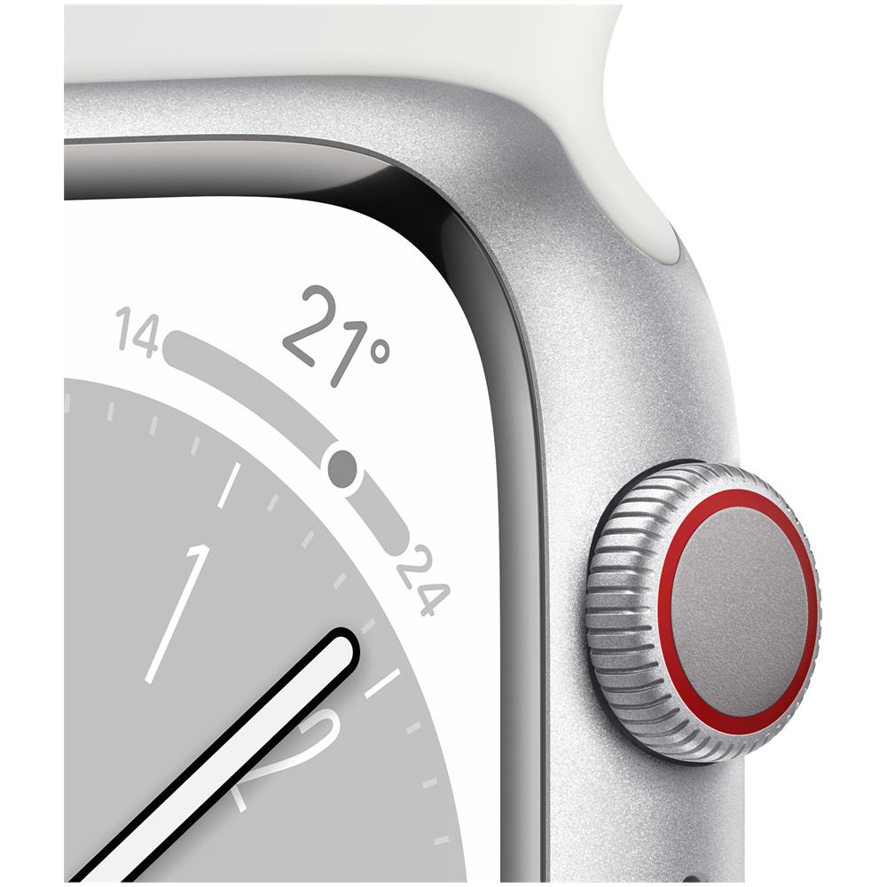 Watch Series 8 OLED 45 mm Digitale 396 x 484 Pixel Touch screen 4G Argento Wi-Fi GPS (satellitare) - Foto 3