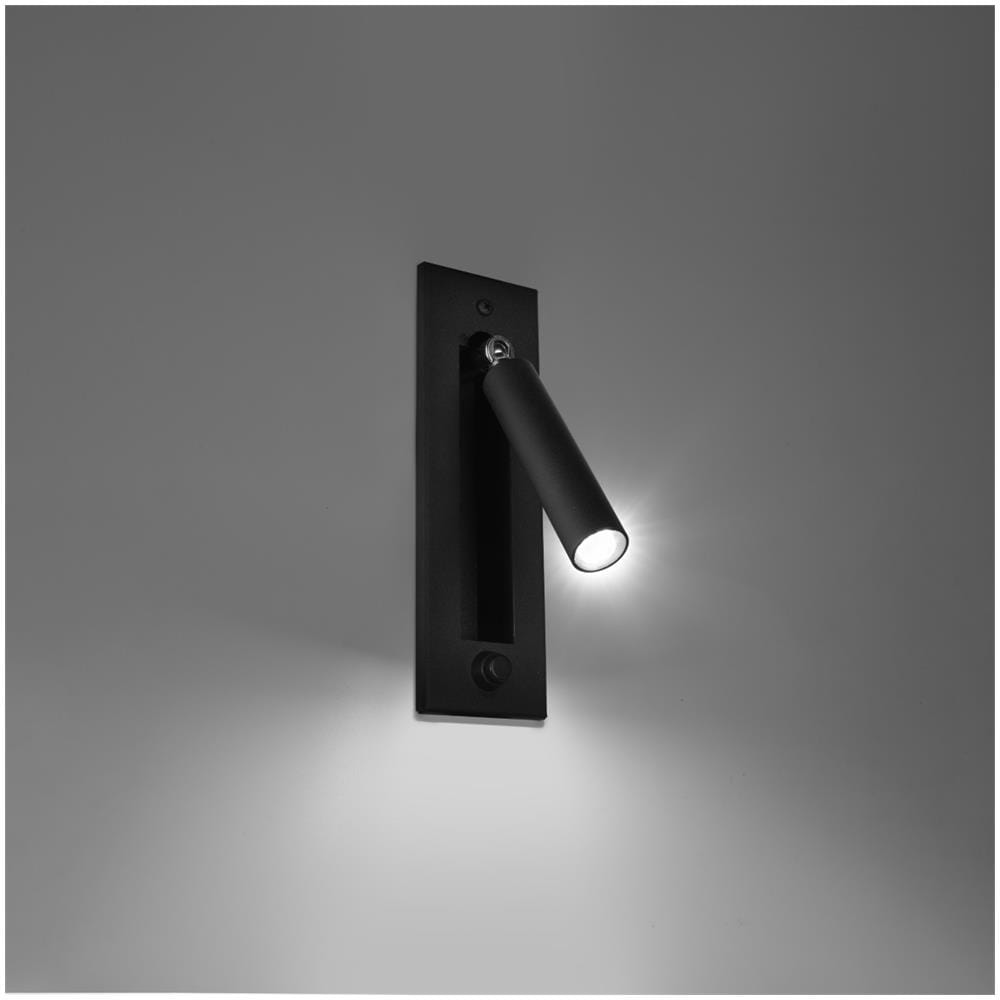 Lampada Da Parete Enif Nero Sl. 0956 - Moderno Lampade Da Parete Nero 20x6.5x15 Cm - Foto 2