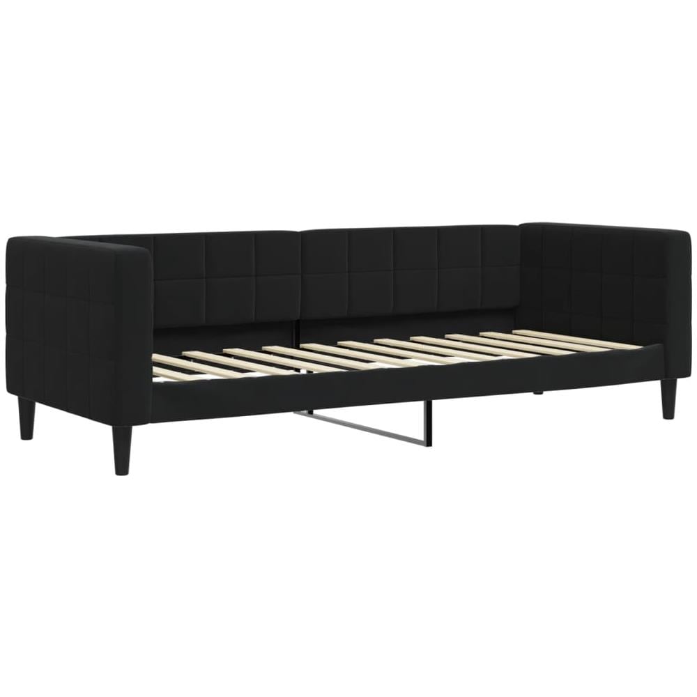 Letto Da Giorno Nero 80x200 Cm In Velluto - Foto 1