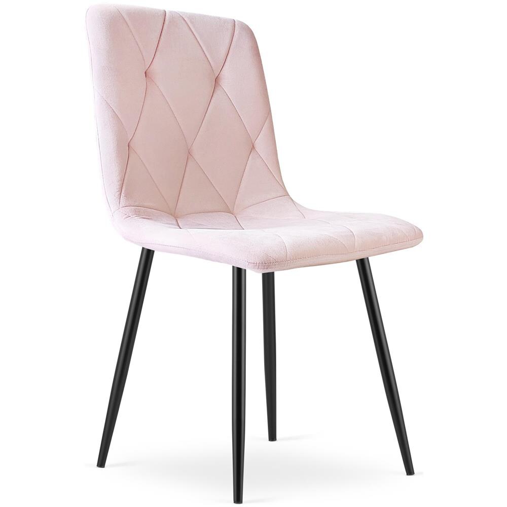 Sedia TYRA - Elegante velluto rosa chiaro per soggiorno, cucina, sala da pranzo - Foto 1