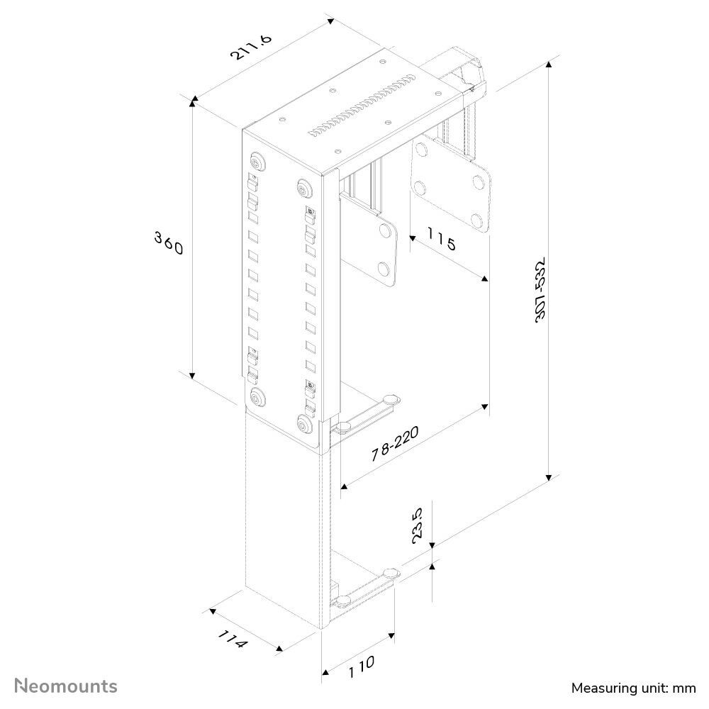 CPU-D100SILVER Supporto da Scrivania per PC - Foto 3
