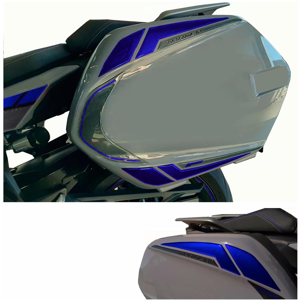Protezioni Adesive 3d Compatibili Con Borse Yamaha Tracer 900gt 2019 Blu - Foto 2