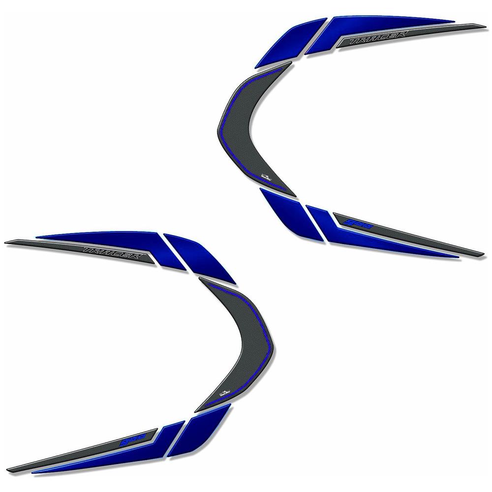 Protezioni Adesive 3d Compatibili Con Borse Yamaha Tracer 900gt 2019 Blu - Foto 1