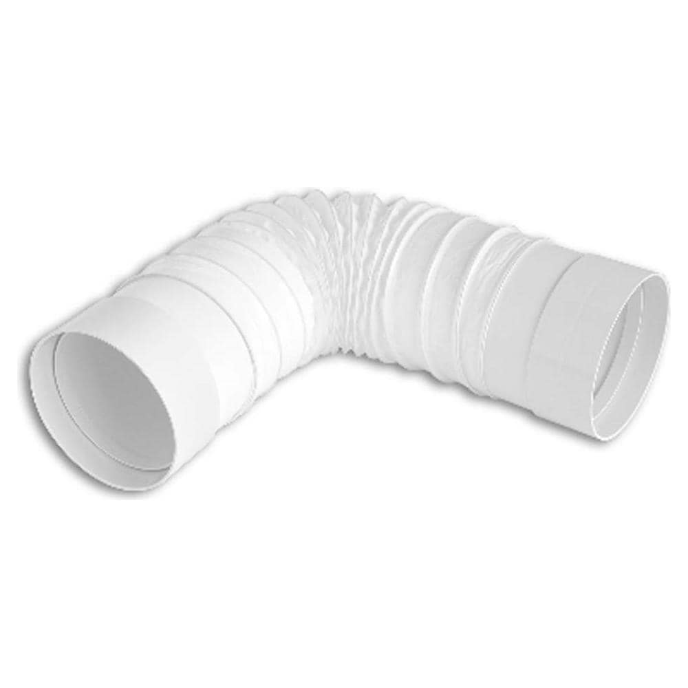 Giunto Flessibile Tondo Per Tubo Cappa Max Estensione 60 Cm Bianco - Foto 1