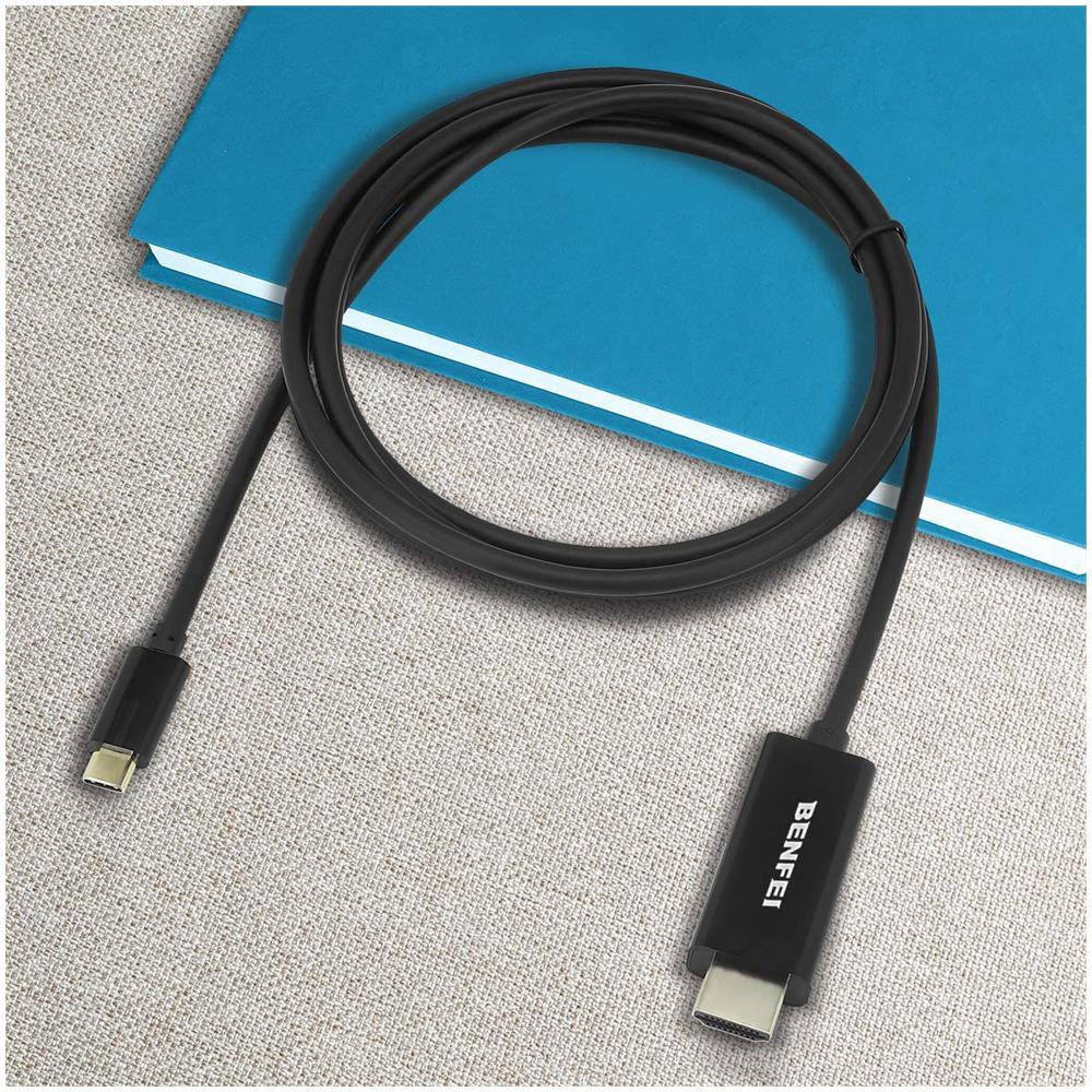 Usb Tipo C (thunderbolt 3) A Hdmi 4k Uhd 1.8m Cavo Usb 3.1 (usb-c) Adattatore Hdmi Maschio A Maschio Placcati In Oro Cord - Foto 4