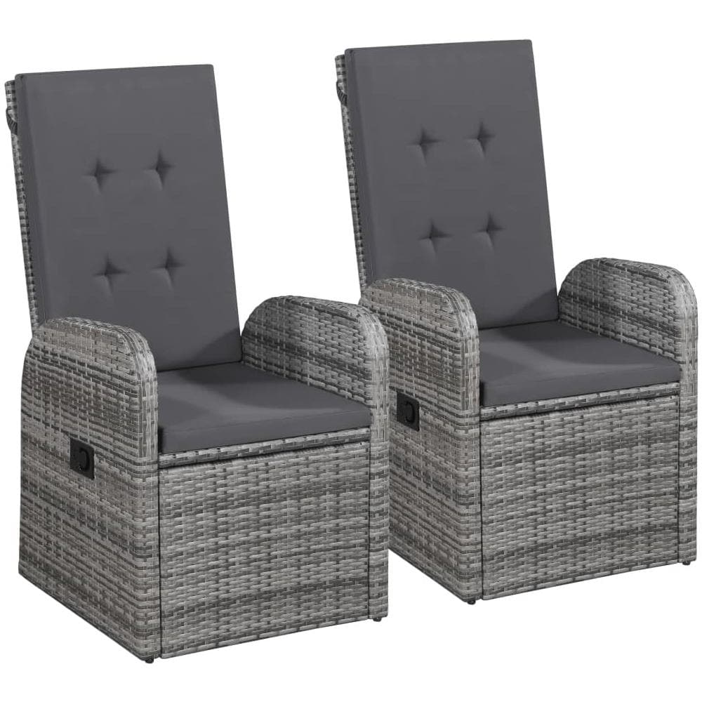 Set Mobili da Pranzo per Giardino 3 pz Grigio - Foto 3
