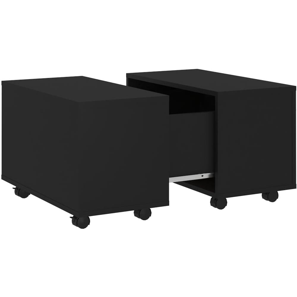 Tavolino da Salotto Nero 60x60x38 cm in Legno Multistrato - Foto 2