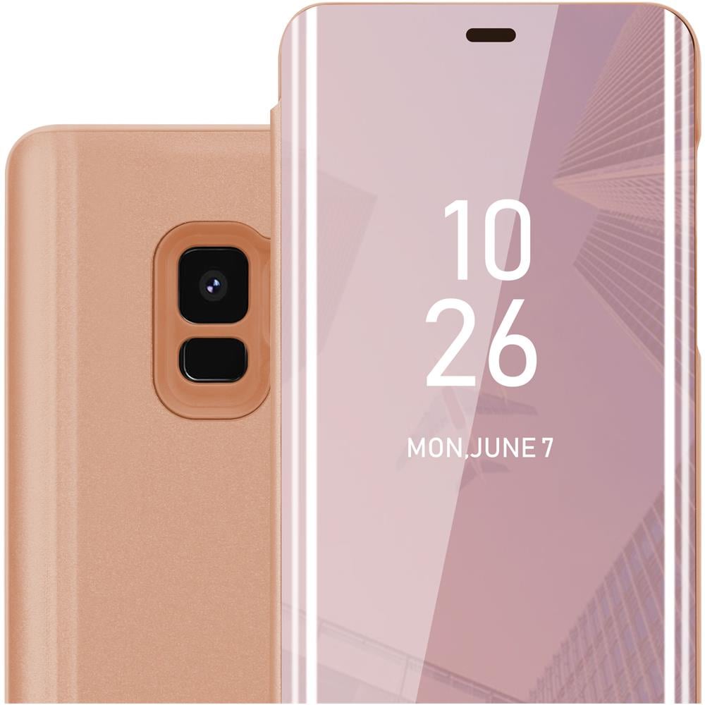 Custodia Compatibile Con Samsung Galaxy S9 In Kunzit Rosa - Clear View Specchio Coperchio Protettivo Con Funzione Di Supporto Protezione A 360 Gradi - Foto 1