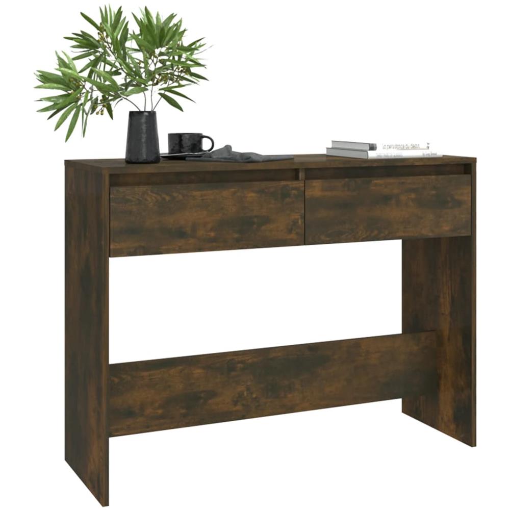 Tavolo Consolle Rovere Fumo 100x35x76,5 cm in Truciolato - Foto 3