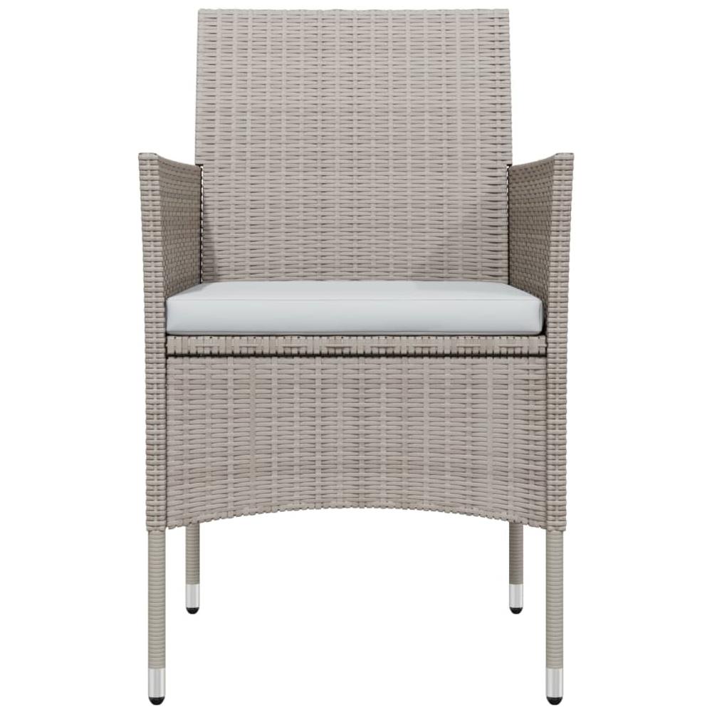 Set Da Pranzo Per Giardino 3 Pz Con Cuscini Beige E Nero - Foto 1