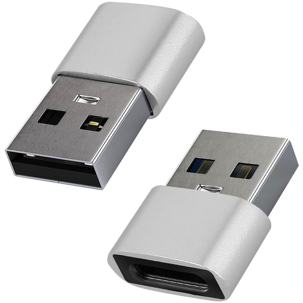 Adattatore Usb A Usb-c, Smartphone, Tablet, Pc, Carica E Sincro, Argento - Foto 1