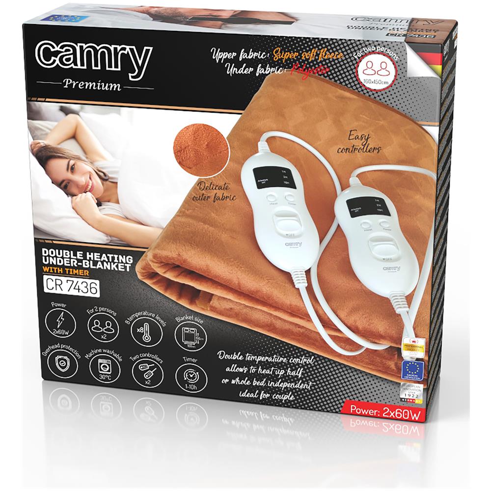 Coperta Electirca Doppio 150 X 160 Cm 120w Colore Marrone - Foto 5