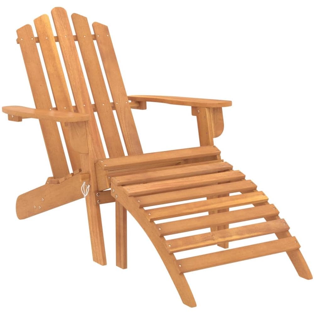 Sedie Giardino Adirondack Poggiapiedi 2pz Legno Massello Acacia - Foto 3