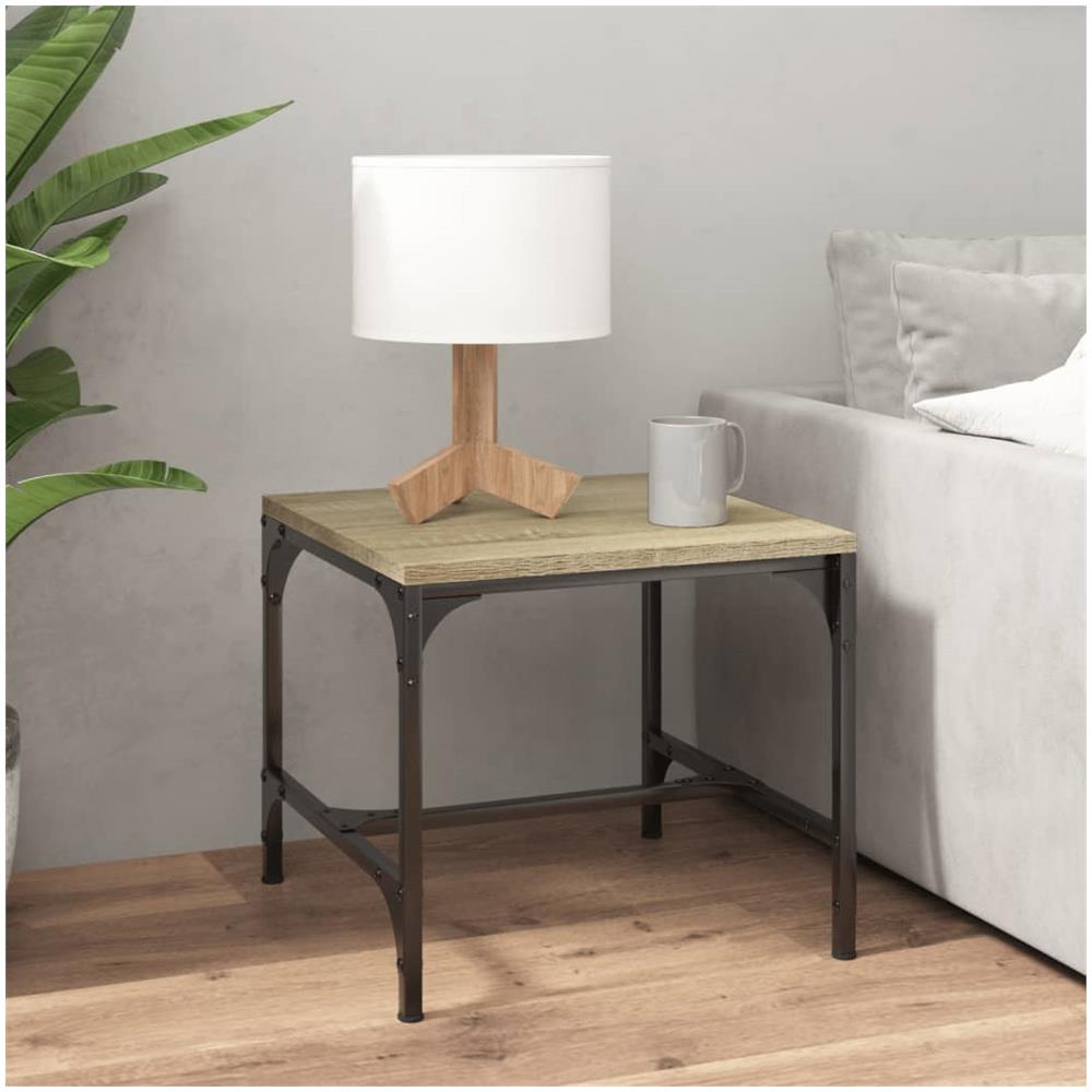 Tavolini 2pz Rovere Sonoma 40x40x35 Cm In Legno Multistrato - Foto 3