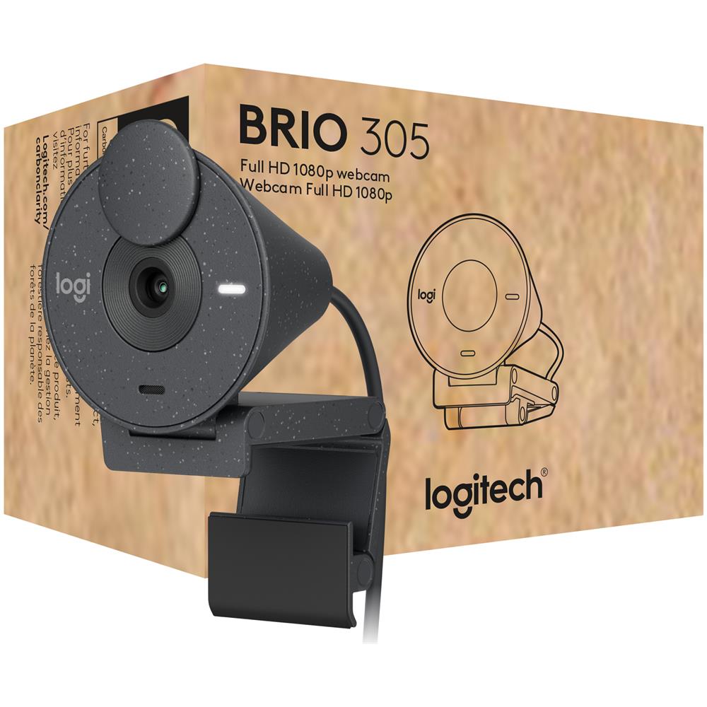 Brio 305 webcam 2 MP 1920 x 1080 Pixel USB-C Grafite - Foto 1