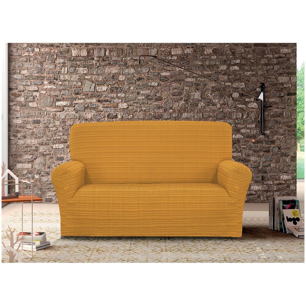 Copripoltrona Elasticizzato Estoralis ALEXIA Arancione – Adatto A Poltrone 70-110 Cm, Protettore In Misto Cotone - 4